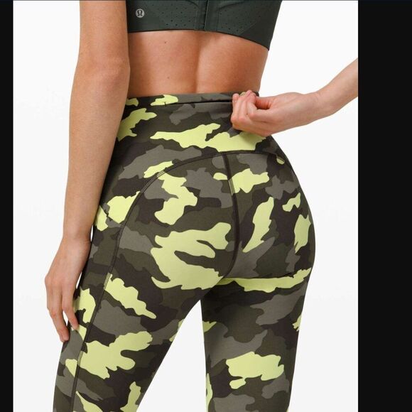 Lululemon Swift Speed High-Rise Tight 28" in green multi | Size 6 - Picture 6 of 14